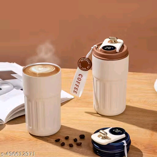 Coffee Travel Mug, Insulated Coffee Cup with Leakproof Lid, Vacuum Insulation Stainless Steel  for Hot Cold Coffee, Water, and Tea, Thermal Mug with Non-Slip Protective Cover