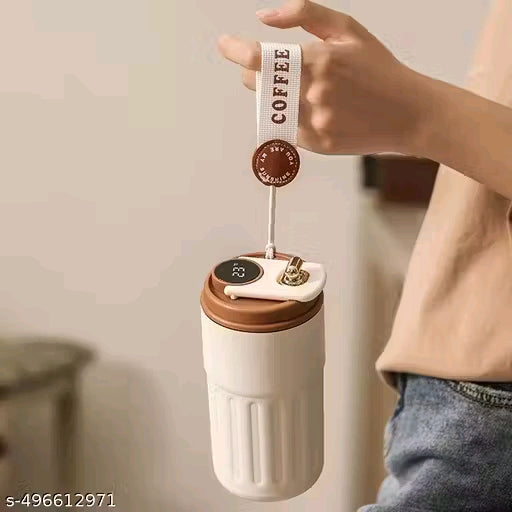 Coffee Travel Mug, Insulated Coffee Cup with Leakproof Lid, Vacuum Insulation Stainless Steel  for Hot Cold Coffee, Water, and Tea, Thermal Mug with Non-Slip Protective Cover