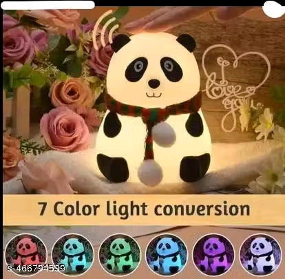FASTIC Cute Panda,USB Rechargeable, 7-Colors Changing Light, Room Decor Night Lamp  (White)