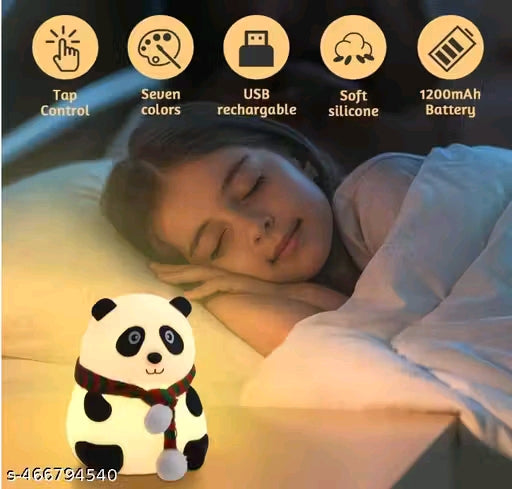 FASTIC Cute Panda,USB Rechargeable, 7-Colors Changing Light, Room Decor Night Lamp  (White)